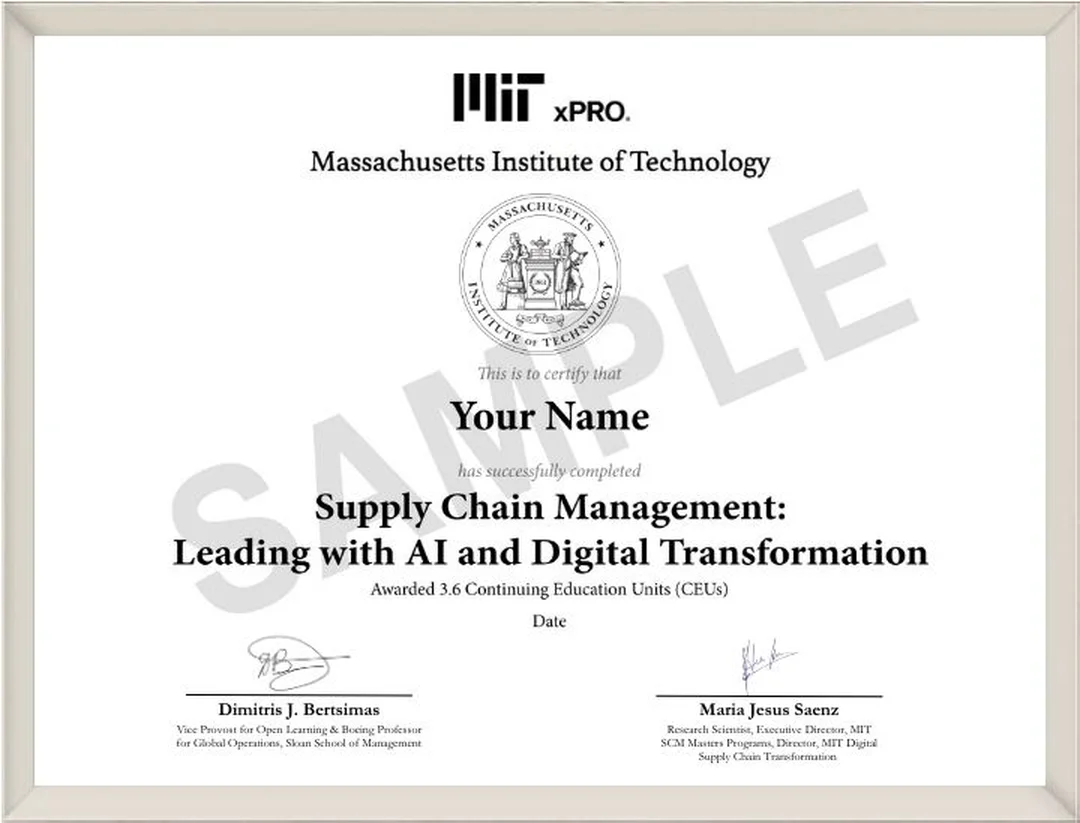 mit supply chain management và chứng chỉ Digital Supply Chain