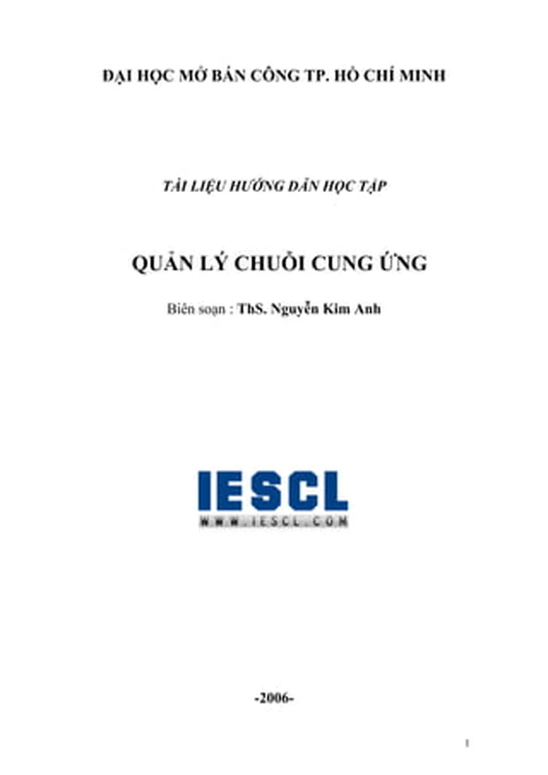 slide giáo trình quản lý chuỗi cung ứng pdf về SCM