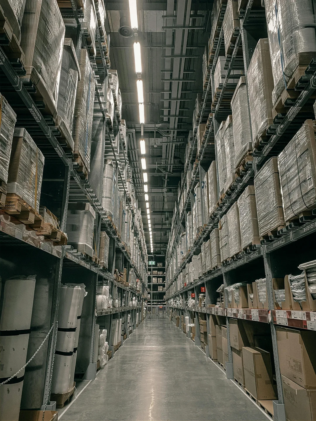 supply chain management analytics trong kho nhiều tầng kệ