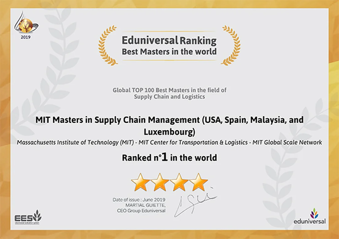 supply chain management degree trong bảng xếp hạng chương trình đào tạo