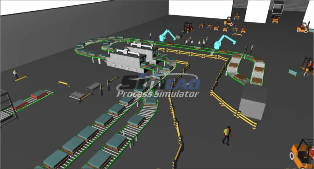 Giao diện mô phỏng logistics và vận tải supply chain management simulation trên phần mềm logistics