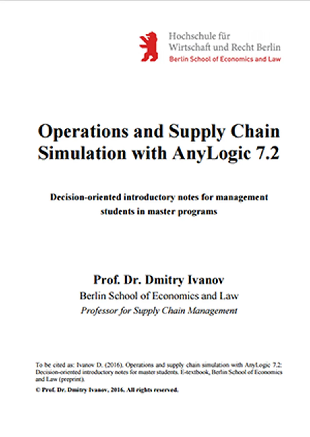 Supply chain management textbook mô phỏng AnyLogic supply chain management textbook mô phỏng AnyLogic cho quản trị chuỗi cung ứng