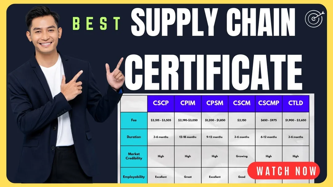 Video giải thích các chứng chỉ supply chain management certification